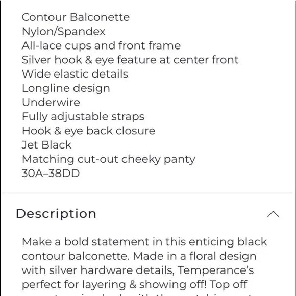 Adore Me black Temperance Contour Balconette Bra - Picture 6 of 9